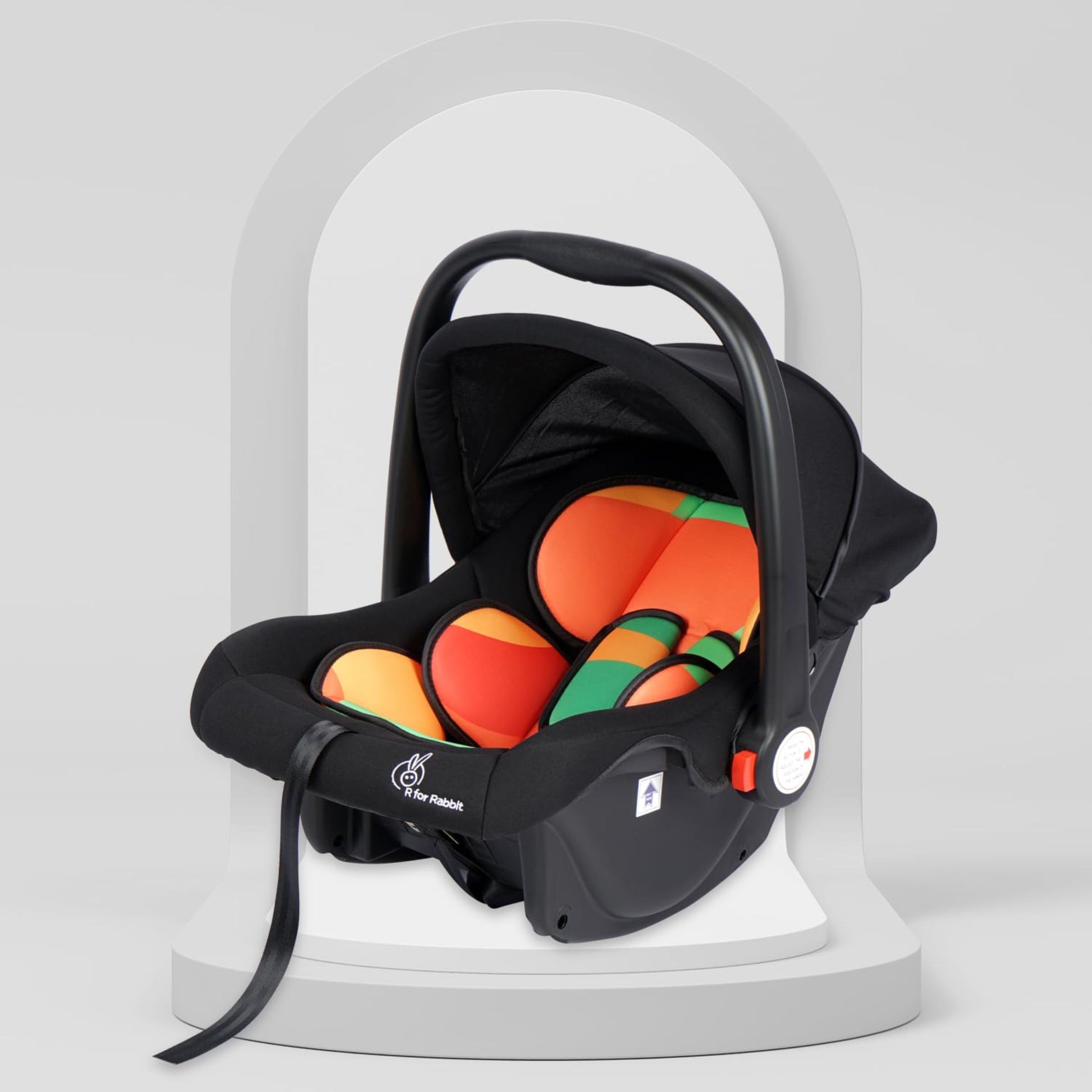 R for Rabbit Picaboo Baby Carry Cot, 4 in 1 Multi Purpose Kids Carry Cot, Infant Car Seat, Rocker for Infant Babies of 0 to 15 Months & Weight Capacity Upto 13 Kgs | 6 Months Warranty | (Colorful)