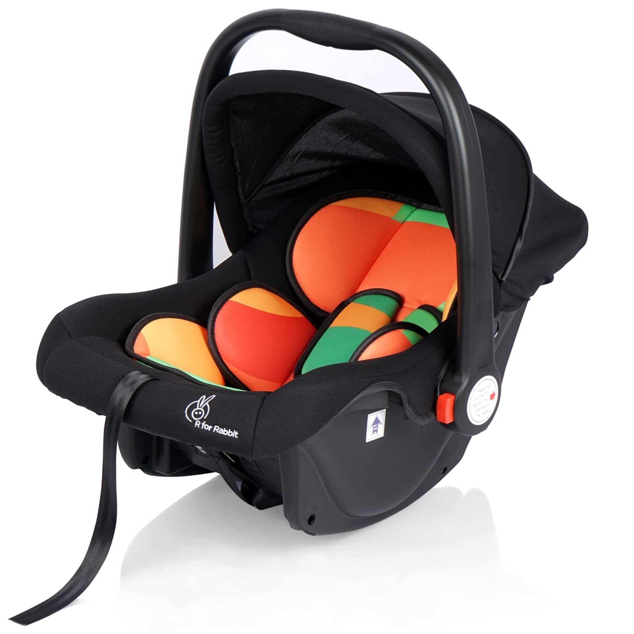 R for Rabbit Picaboo Baby Carry Cot, 4 in 1 Multi Purpose Kids Carry Cot, Infant Car Seat, Rocker for Infant Babies of 0 to 15 Months & Weight Capacity Upto 13 Kgs | 6 Months Warranty | (Colorful)