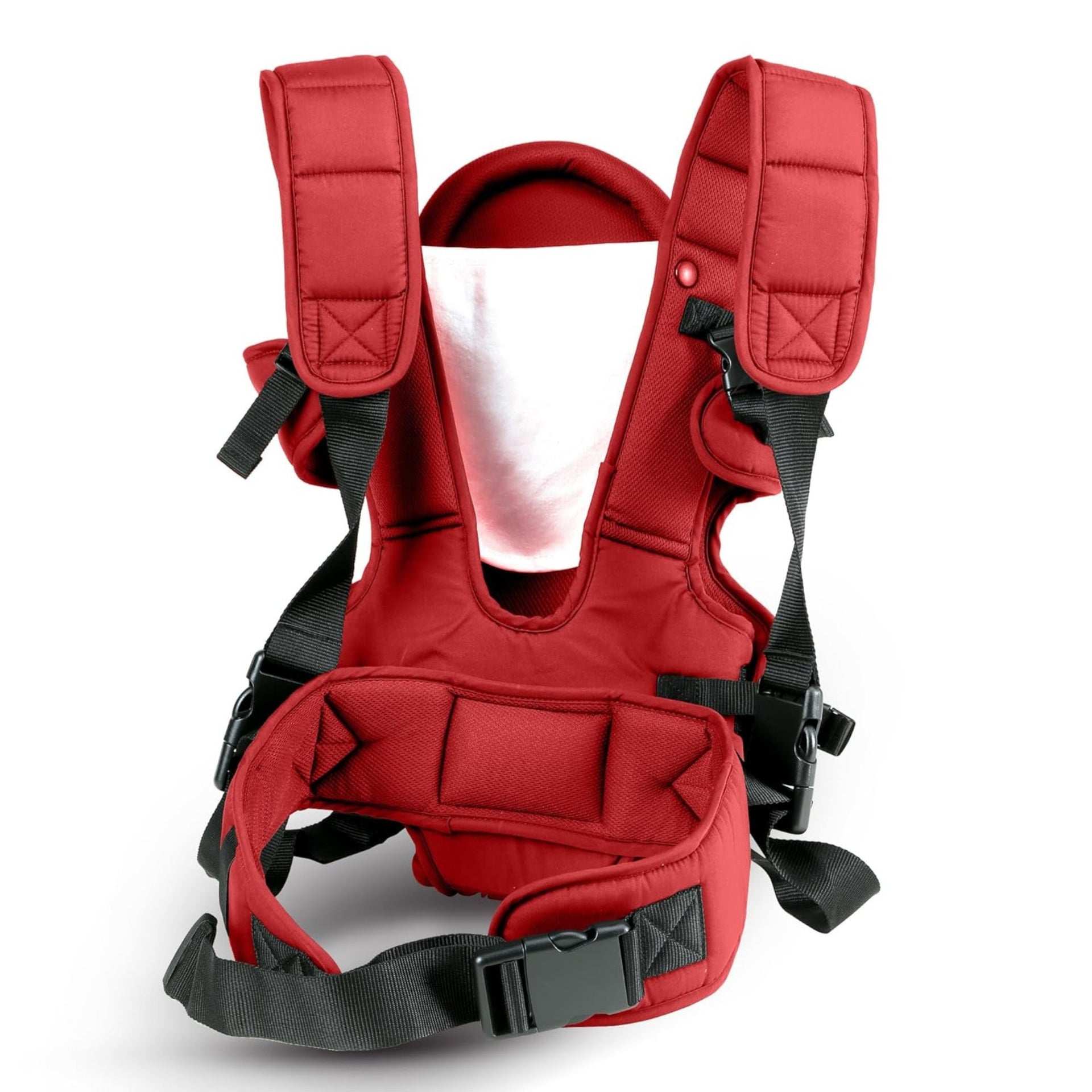 LuvLap Galaxy Baby Carrier with 3 Carry Position & Padded Head Support, for 6 to 15 Months Baby, Max Weight Up to 15 Kgs (Red) Toddler