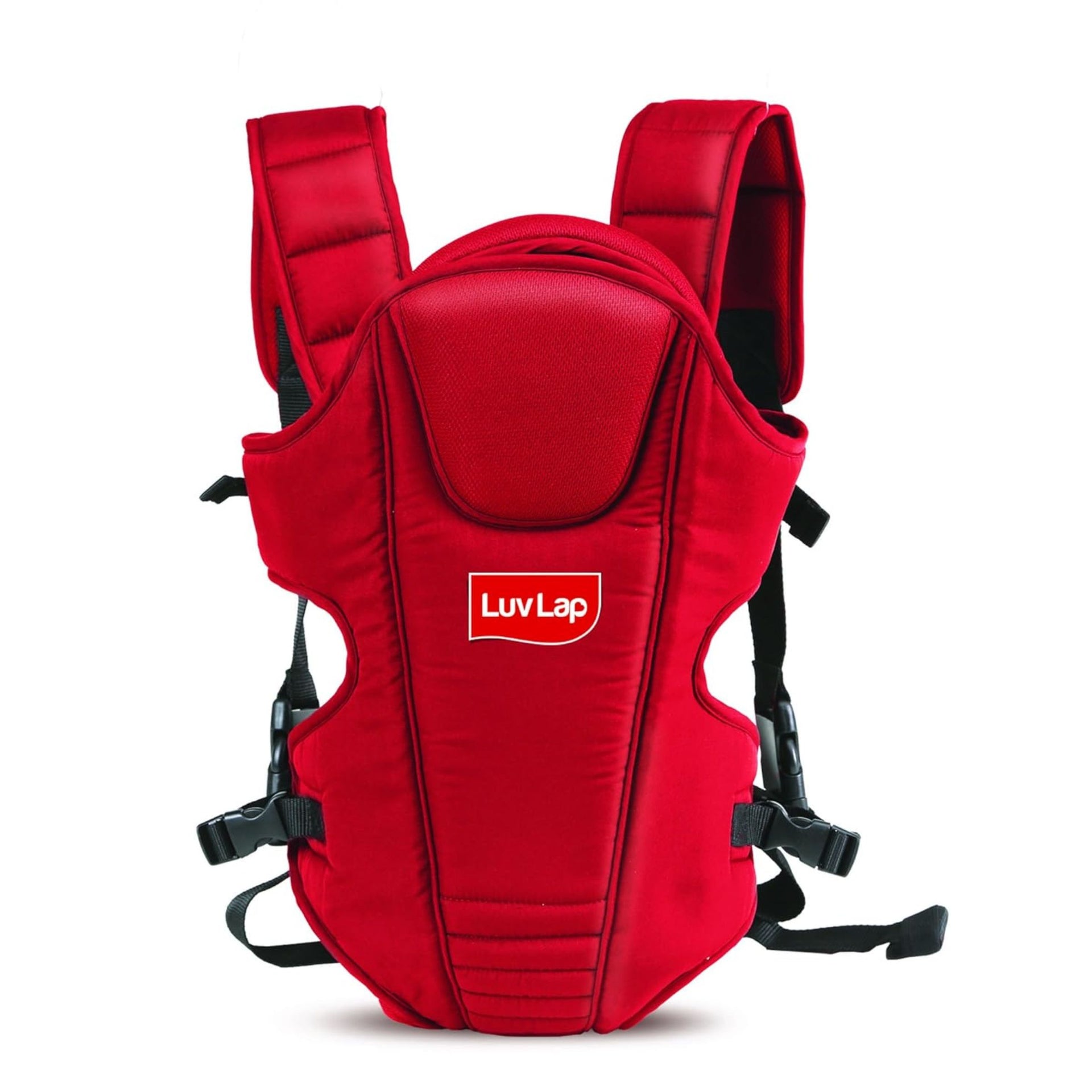 LuvLap Galaxy Baby Carrier with 3 Carry Position & Padded Head Support, for 6 to 15 Months Baby, Max Weight Up to 15 Kgs (Red) Toddler