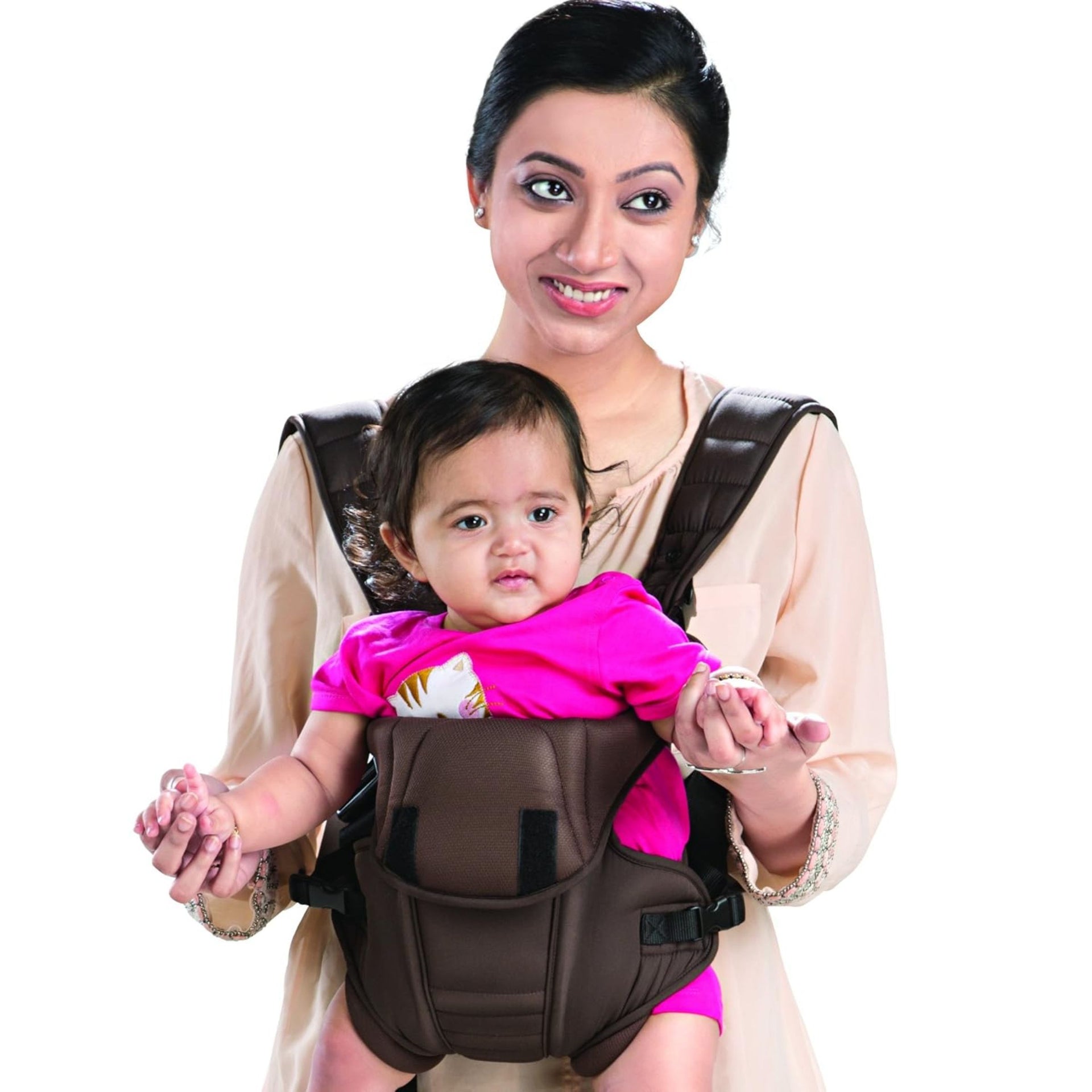 LuvLap Galaxy Baby Carrier with Padded Head Support, for 6 to 15 Months Baby, Max Weight Up to 15 Kgs (Brown)