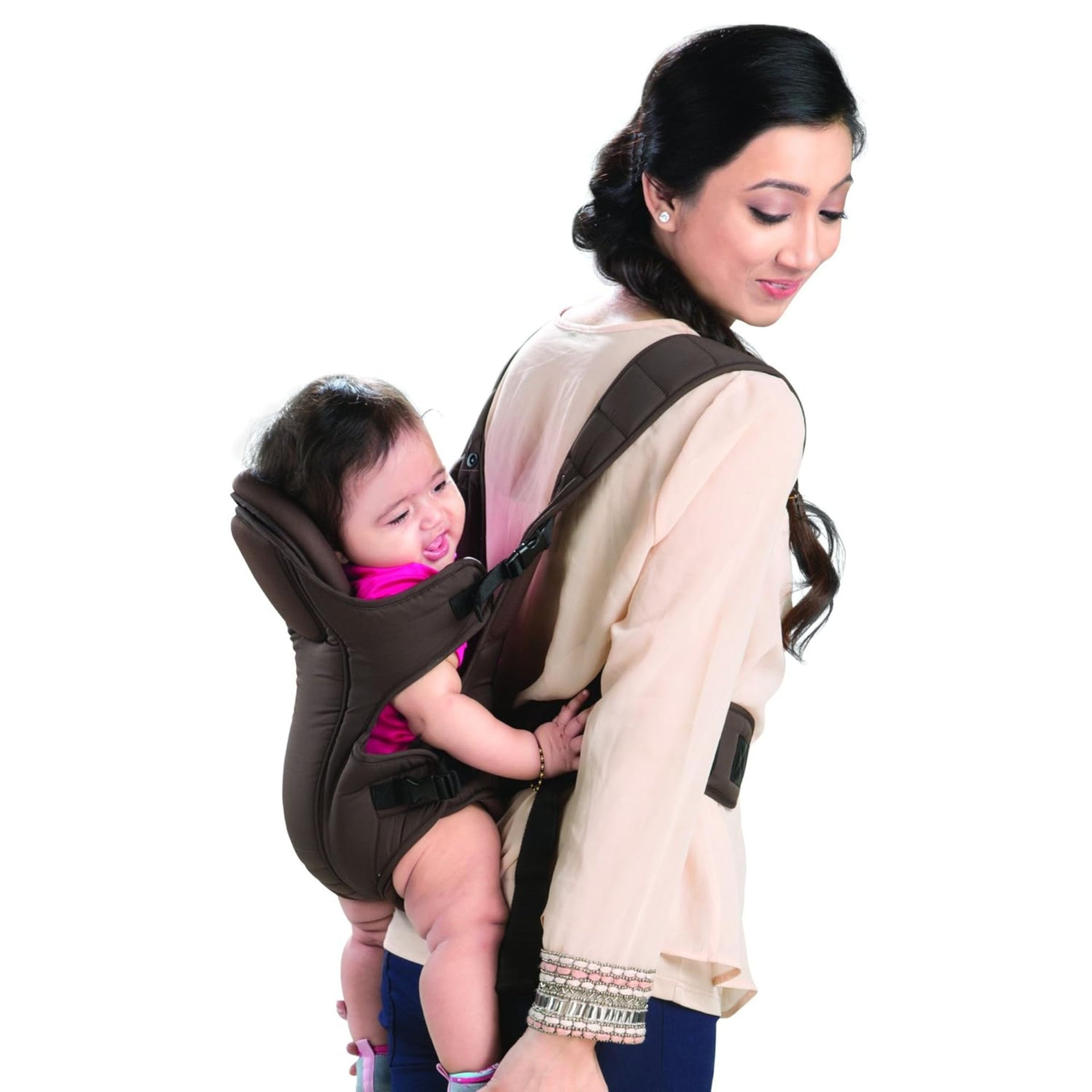 LuvLap Galaxy Baby Carrier with Padded Head Support, for 6 to 15 Months Baby, Max Weight Up to 15 Kgs (Brown)