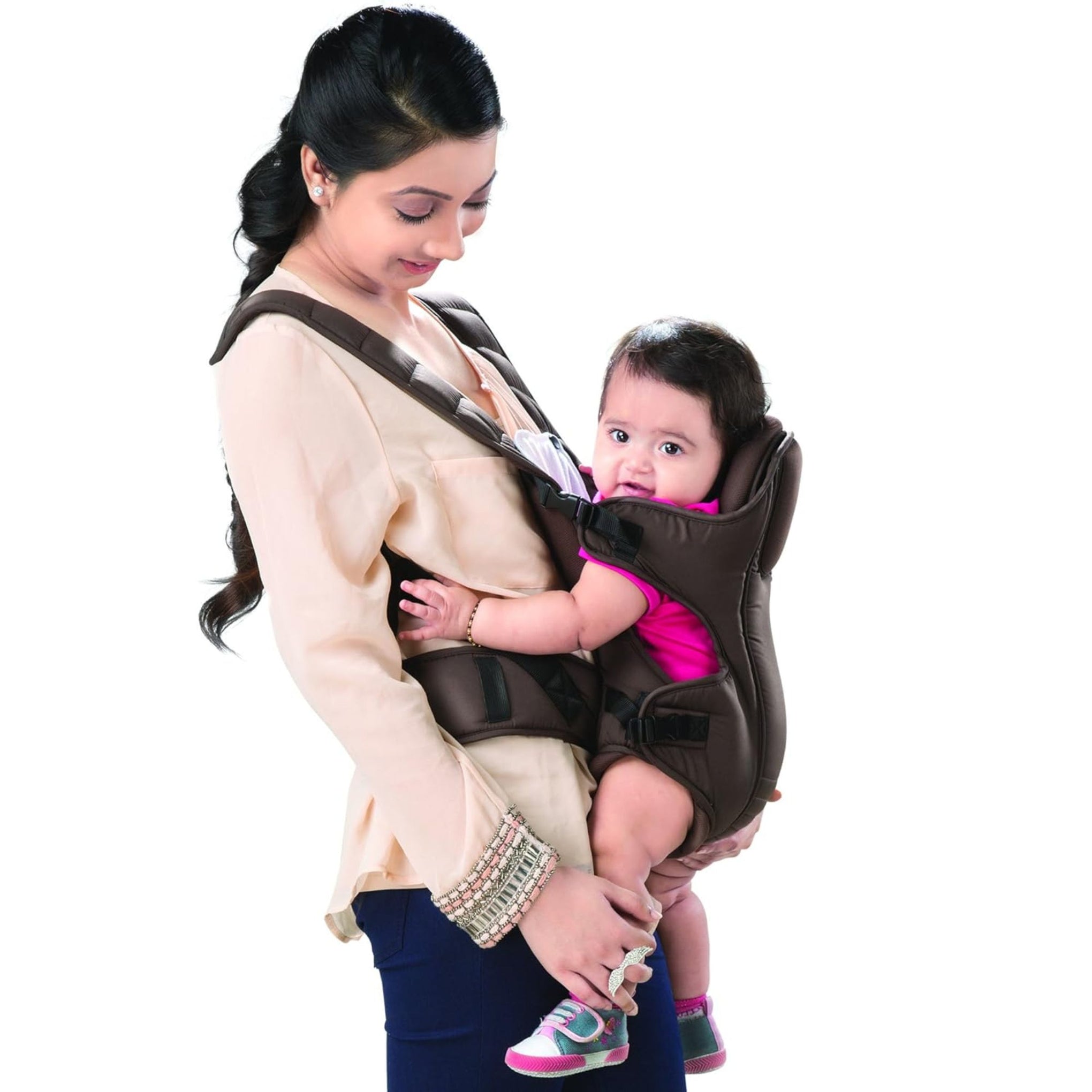 LuvLap Galaxy Baby Carrier with Padded Head Support, for 6 to 15 Months Baby, Max Weight Up to 15 Kgs (Brown)