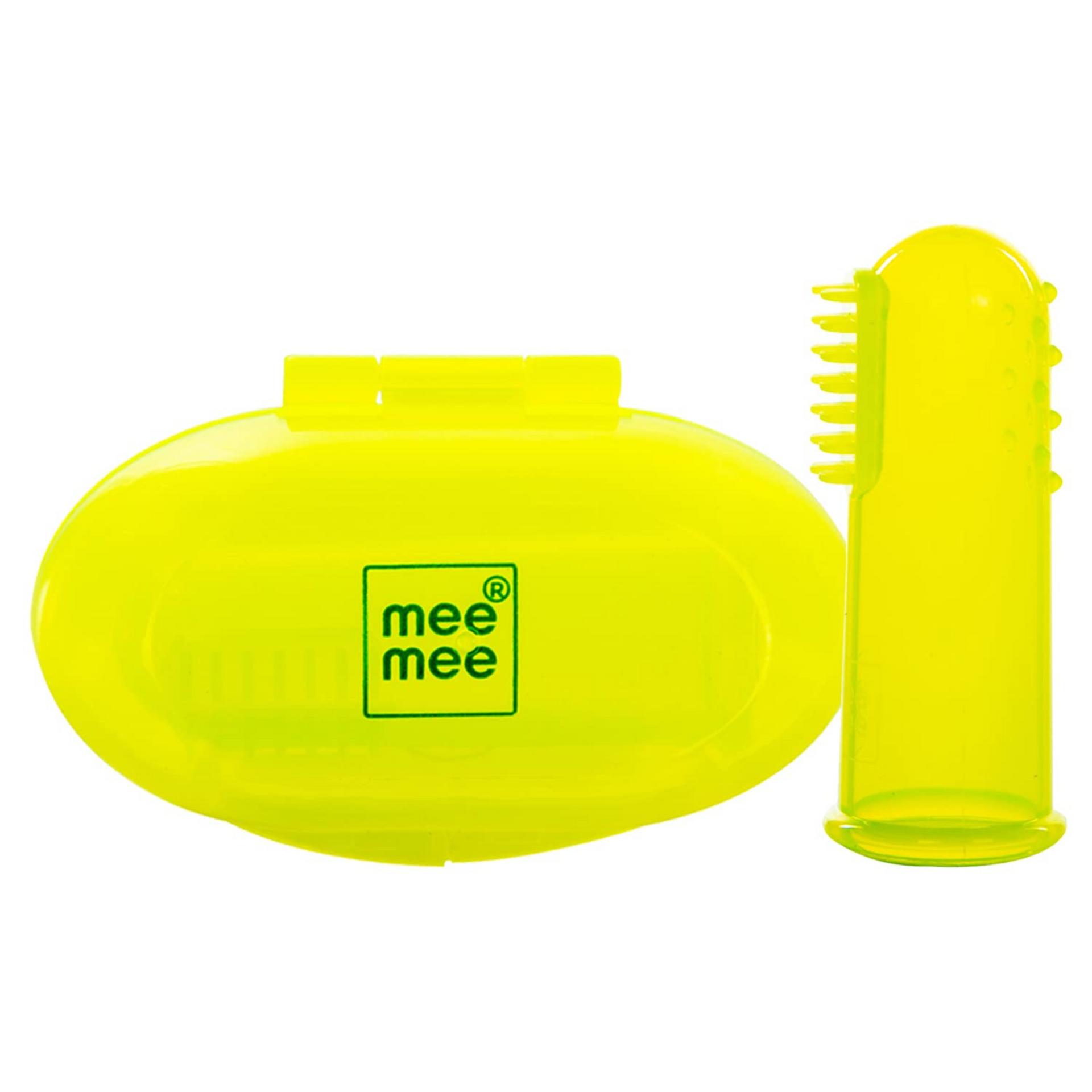 Mee Mee Unqiue Baby Silicone Finger Brush with Super Soft Bristles and Storage Case for Easy Teeth/Gum Cleaning of Kids/Babies