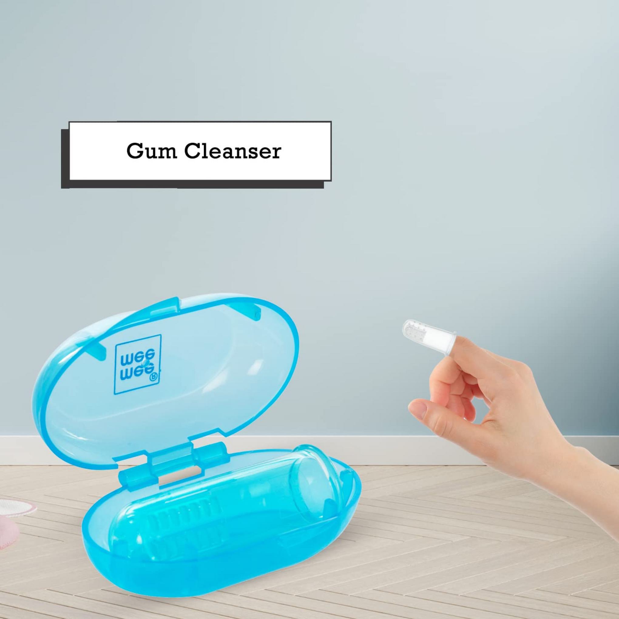 Mee Mee Unqiue Baby Silicone Finger Brush with Super Soft Bristles and Storage Case for Easy Teeth/Gum Cleaning of Kids/Babies