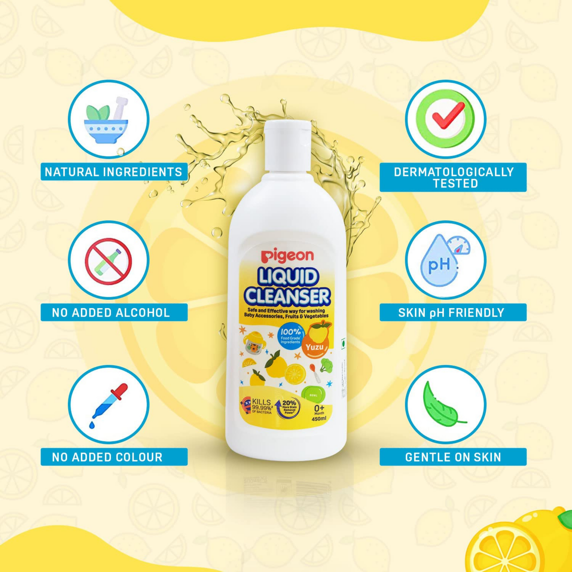 Pigeon Natural Baby Liquid Cleanser Anti-Bacterial Protection Liquid Cleanser,Baby Bottle,Accessories,Fruit and Vegetables