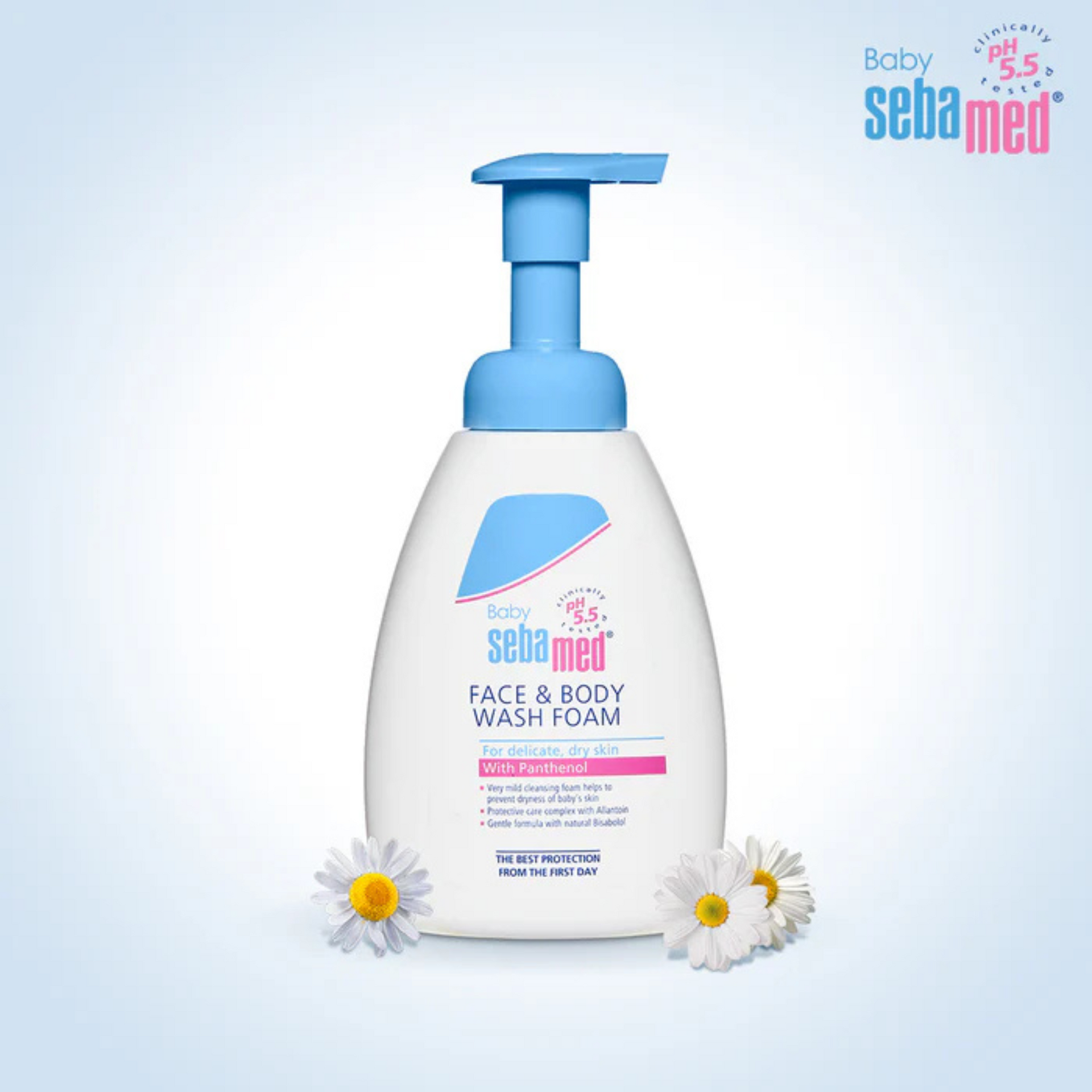 Sebamed Baby Face & Body Wash Foam 400ml |pH 5.5|Ideal for face & body|For delicate, dry skin|