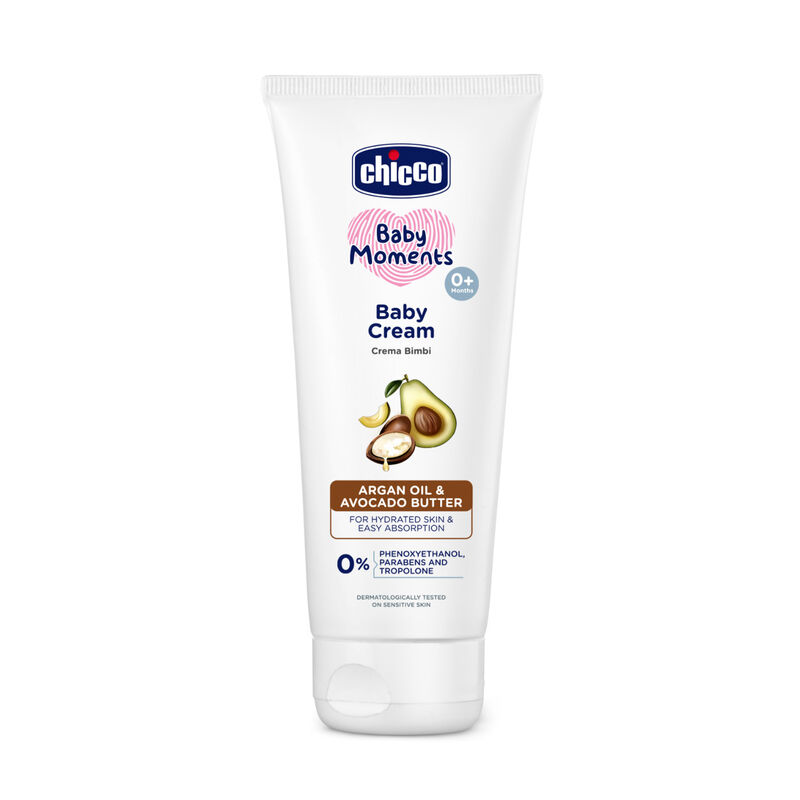 Chicco Baby Moments Rich Cream for Newborn Babies with Shea & Jojoba Butter,| Rich Moisturization and Dryness Prevention |Dermatologically Tested |Phenoxyethanol, Parabens & Lauryl sulphates free