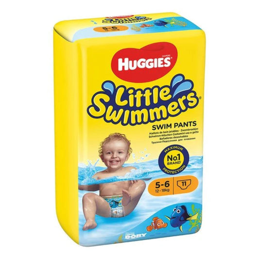 Huggies Little Swimmers Swim Nappies, Size 5 To Size 6, 12kg-18kg, 11 Pants