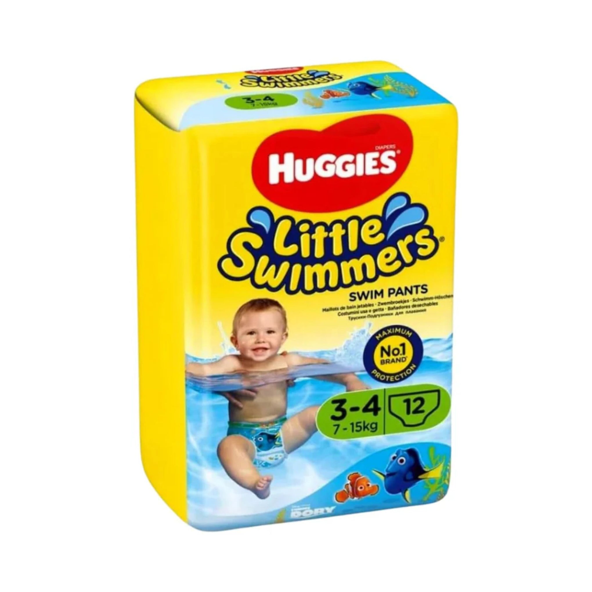 Huggies Little Swimmers Swim Nappies, Size 3 To Size 4, 7kg-12kg, 12 Pants