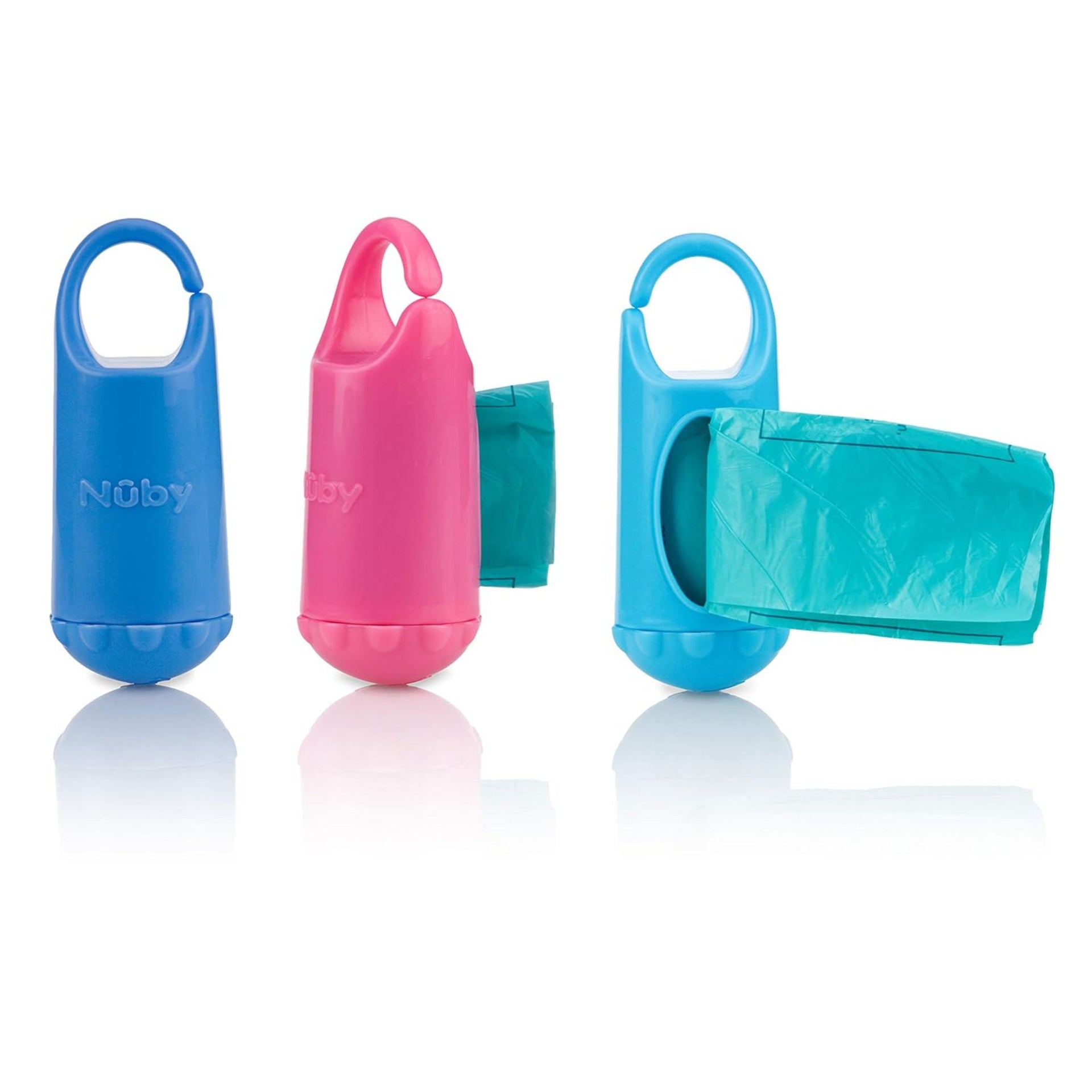 Nuby Tie N' Toss Dirty Diaper Bags & Dispenser (Blue)