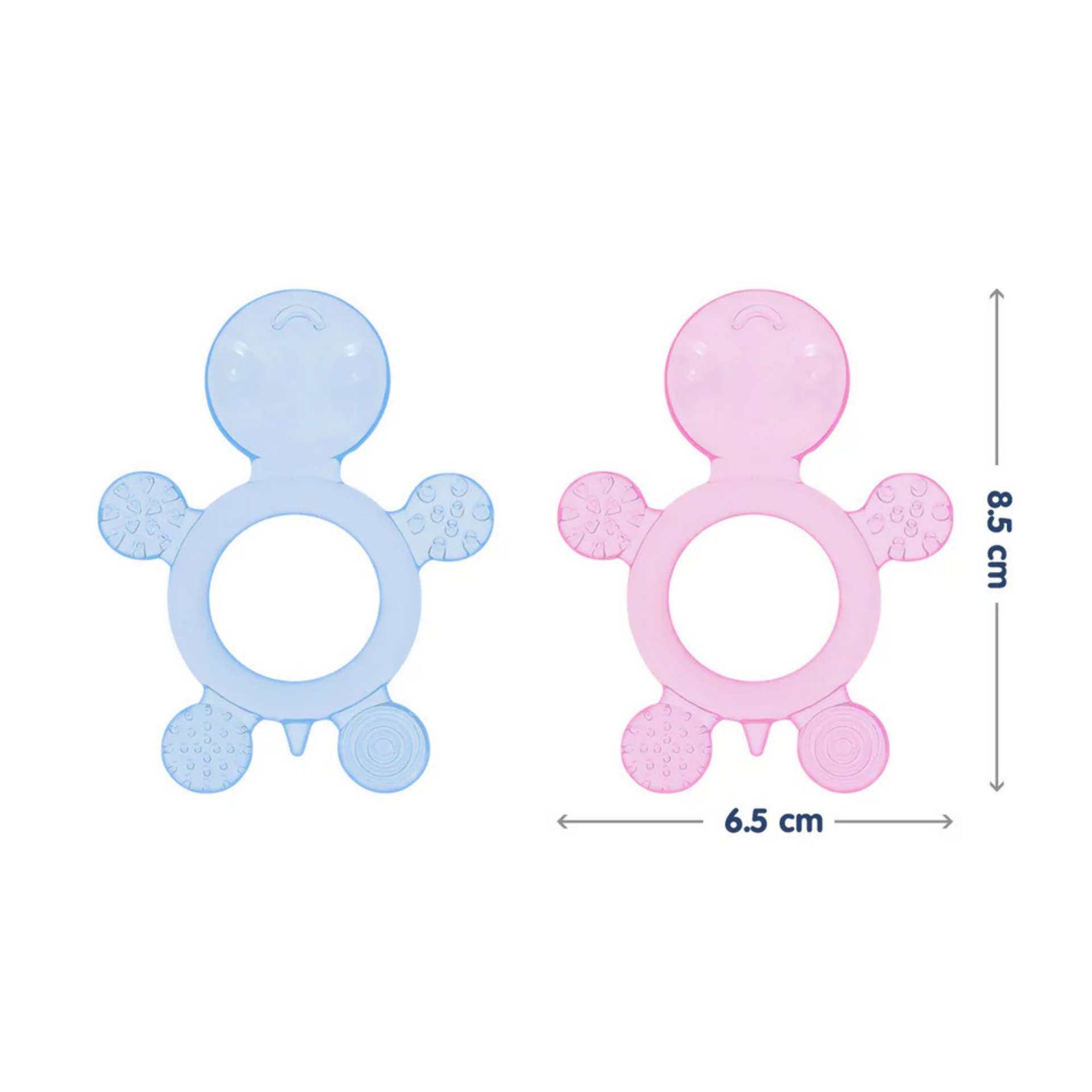 Hopop Silicone Turtle Teether for Baby - Pack of 2